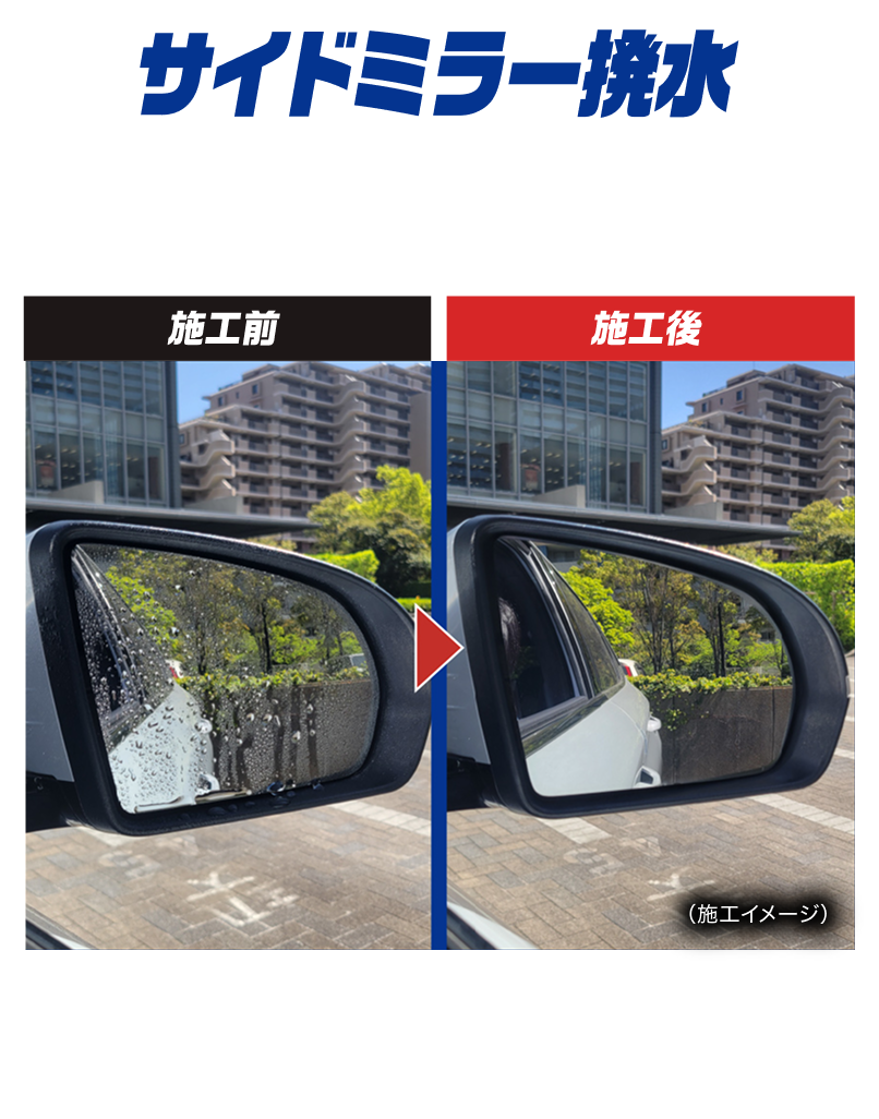 サイドミラー撥水
